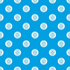 Poster - Clothing button pattern vector seamless blue repeat for any use