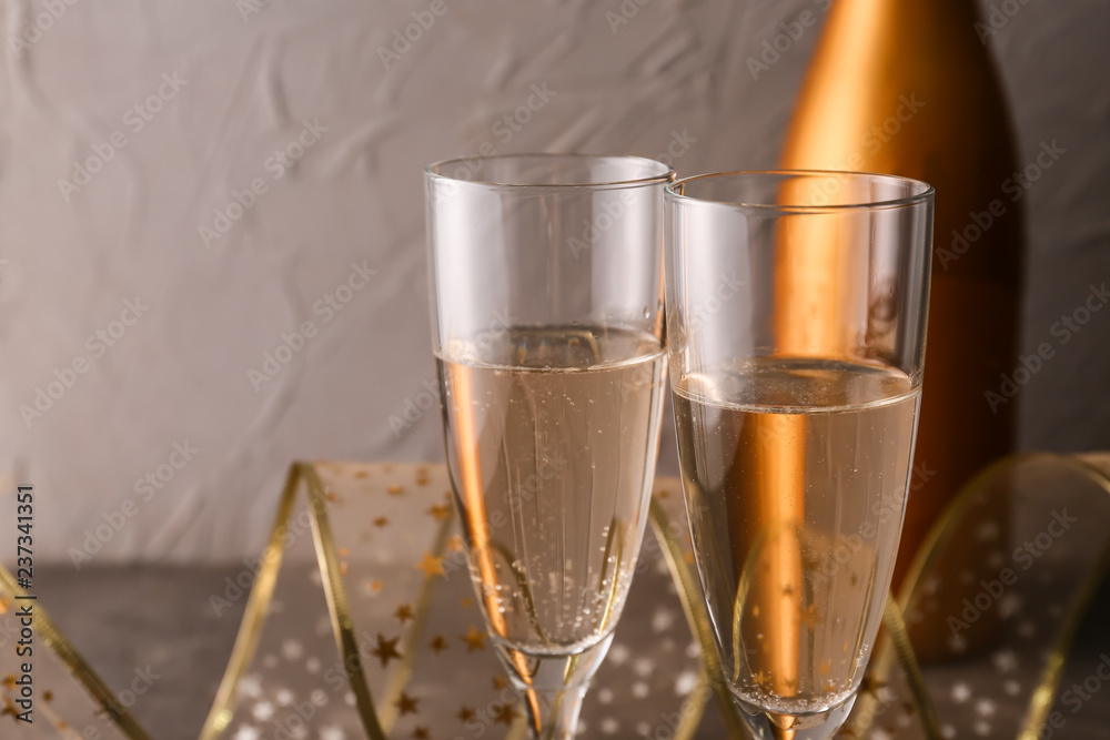 Glasses of champagne, closeup