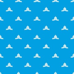 Poster - Christmas tree pattern vector seamless blue repeat for any use