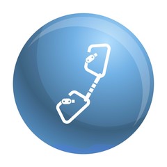 Poster - Double climb carabine icon. Simple illustration of double climb carabine vector icon for web design isolated on white background