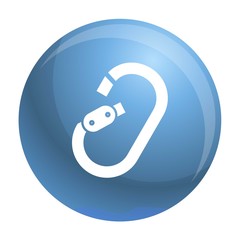 Poster - Climbing carabine icon. Simple illustration of climbing carabine vector icon for web design isolated on white background