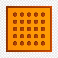 Poster - Square tea biscuit icon. Cartoon of square tea biscuit vector icon for web design  