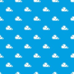 Poster - Concept cloud pattern vector seamless blue repeat for any use