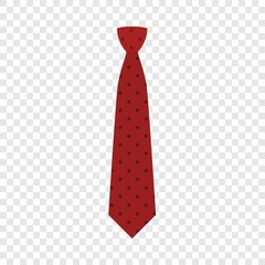 Poster - Red tie icon. Flat illustration of red tie vector icon for web design