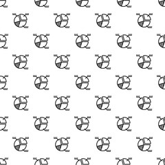 Poster - Diagram pie pattern seamless vector repeat for any web design