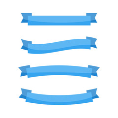 Wall Mural - set of red ribbons. vector banner and bow background