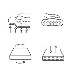 Sticker - Orthopedic mattress linear icons set