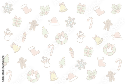 クリスマスモチーフの背景パステルカラー Stock Vector Adobe Stock