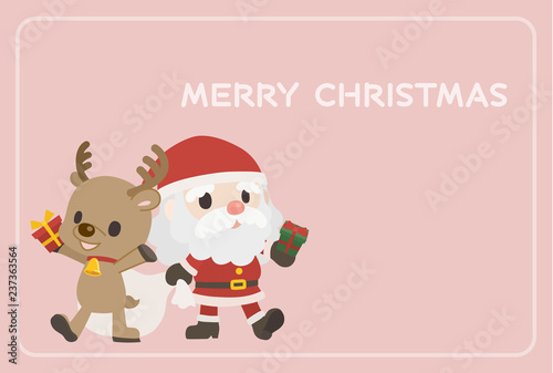 サンタクロースとトナカイのクリスマスカード Buy This Stock Vector And Explore Similar Vectors At Adobe Stock Adobe Stock