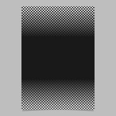 Poster - Monochrome retro abstract halftone pattern brochure design - vector document illustration from squares and dots