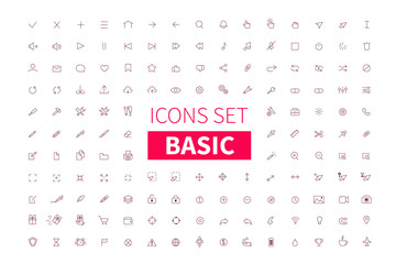 Wall Mural - basic icons