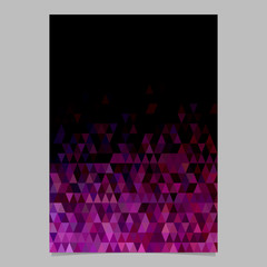 Poster - Abstract polygonal brochure template design with triangle background