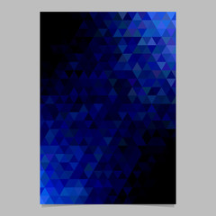 Poster - Blue abstract polygonal brochure template design with triangle background