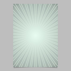 Poster - Geometric gradient abstract sun rays brochure cover template - vector page background illustration with radial stripes