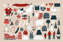 Set Of Elements For Christmas Design