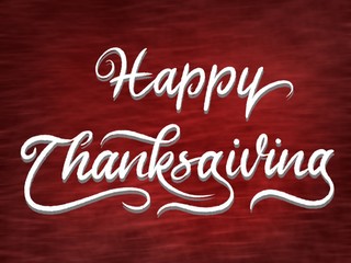 Poster - Happy thanksgiving handwriting calligraphy good use for any design you want