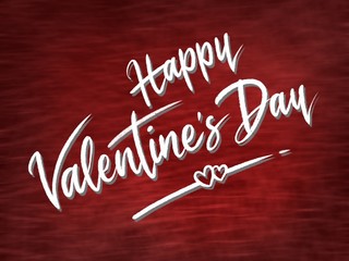 Poster - Happy valentine's day spontaneous handwriting calligraphy good use for any design you want.