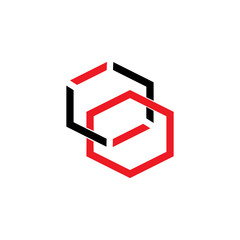 Wall Mural - polygon icon logo