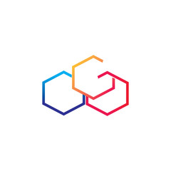Wall Mural - polygons icon logo
