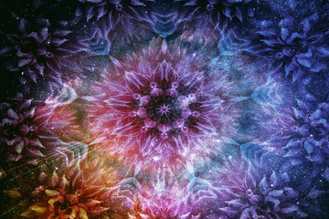 Poster - Abstract Artistic Smooth Digital Artwork Flowered Shaped Background