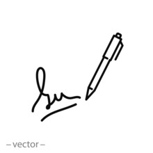 Autograph Icon Vector