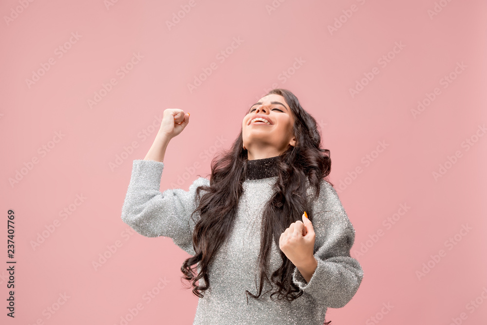 I won. Winning success happy woman celebrating being a winner. Dynamic ...