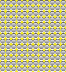 Aufkleber - grey abstract circular mosaic on yellow background