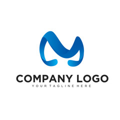 Fototapete - Vector Logo Design. Icon Concept. Abstract Ribbons