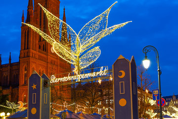 Sticker - Weihnachtsmarkt in Wiesbaden (Sternschnuppenmarkt), 2018.