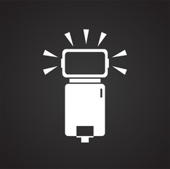Poster - Speed flash icon on black background for graphic and web design, Modern simple vector sign. Internet concept. Trendy symbol for website design web button or mobile app