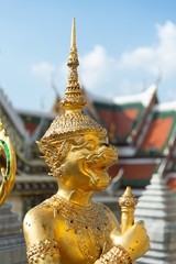  Wat PraKaew,Temple of the Emerald Buddha monster model Garuda Wat Prakaew(1782) Bangkok most famous tourism spot in Bangkok show artistic character of thai traditional art pattern Bangkok Thailand