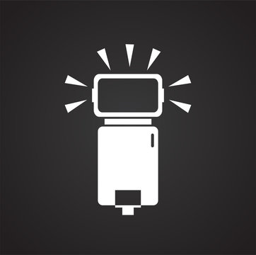 Speed flash icon on black background for graphic and web design, Modern simple vector sign. Internet concept. Trendy symbol for website design web button or mobile app