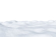 Leinwandbild Motiv White snowy field isolated on white background
