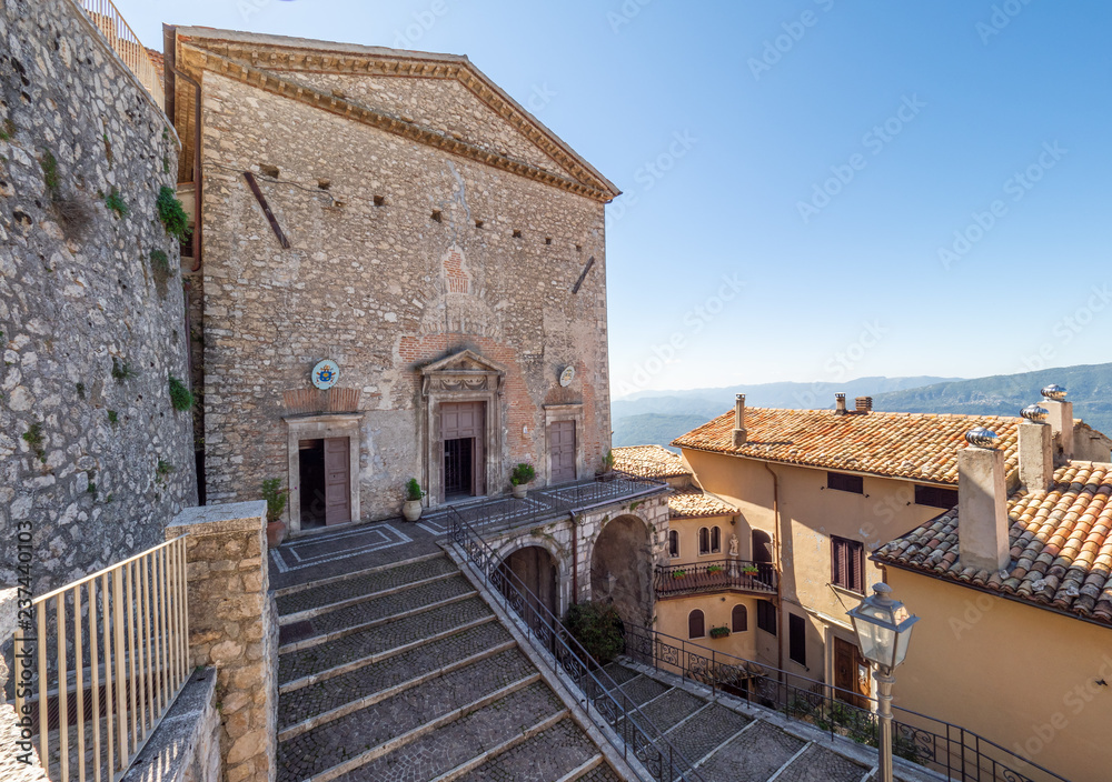 Cervara di Roma (Italy) - A little suggestive town on the rock, in the Simbruini mountains, province of Rome, know as "The artist's village"
