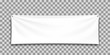 White mock up textile banner, isolated.