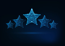 Five Stars Rating, Luxury Service, Client Satisfaction Concept.