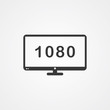 Television vector icon sign symbol