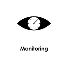 Aufkleber - eye, clock, monitoring icon. Element of business icon for mobile concept and web apps. Detailed eye, clock, monitoring icon can be used for web and mobile