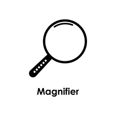 Aufkleber - magnifier icon. One of the business collection icons for websites, web design, mobile app