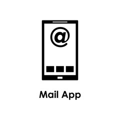 Aufkleber - mail app, email, smartphone icon. One of the business collection icons for websites, web design, mobile app