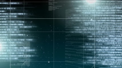 Poster - Digital animation of computer coding 4k