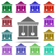 Poster - shooting gallery icon. Elements of circus in multi color style icons. Simple icon for websites, web design, mobile app, info graphics