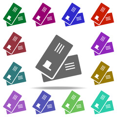 Poster - circus tickets icon. Elements of circus in multi color style icons. Simple icon for websites, web design, mobile app, info graphics