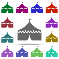 Poster - circus tent icon. Elements of circus in multi color style icons. Simple icon for websites, web design, mobile app, info graphics