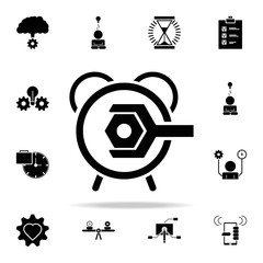 Poster - set up time icon. Concentration icons universal set for web and mobile