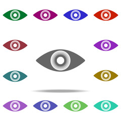 Poster - eye icon. Elements of dedective in multi color style icons. Simple icon for websites, web design, mobile app, info graphics