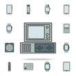 © Jamila - old computer icon. Devices icons universal set for web and mobile