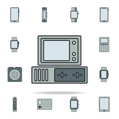 Poster - old computer icon. Devices icons universal set for web and mobile