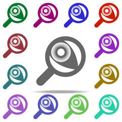 Poster - eye retina icon. Elements of dedective in multi color style icons. Simple icon for websites, web design, mobile app, info graphics