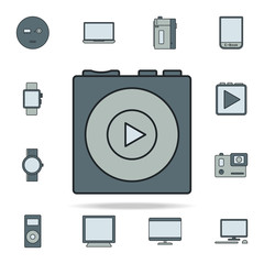 Poster - portable music speaker icon. Devices icons universal set for web and mobile